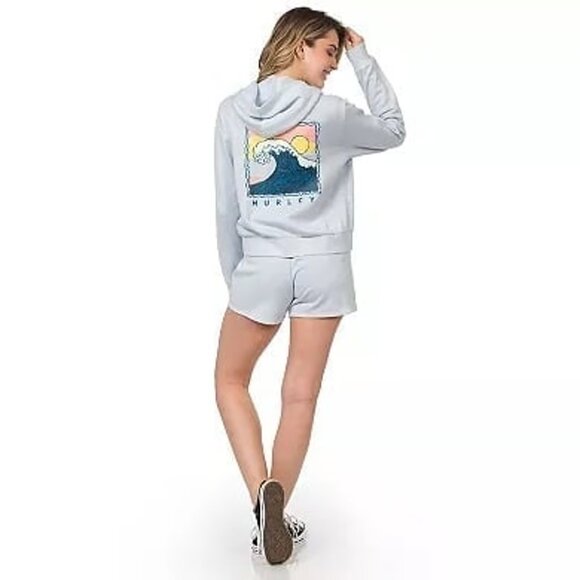 Hurley Hoodie Sweatshirt w/Graphic Wave Logo NWT, Sz. M - Picture 3 of 5